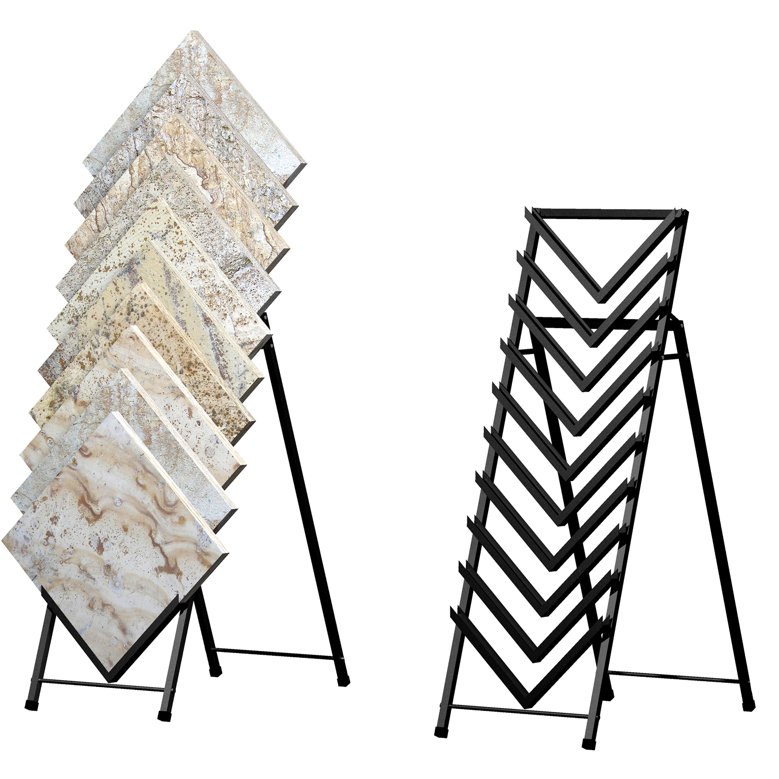 A10 Low Cost Tradeshow Easel A-Frame Ceramic Tile Stone Marble Showroom Displays McColl Display