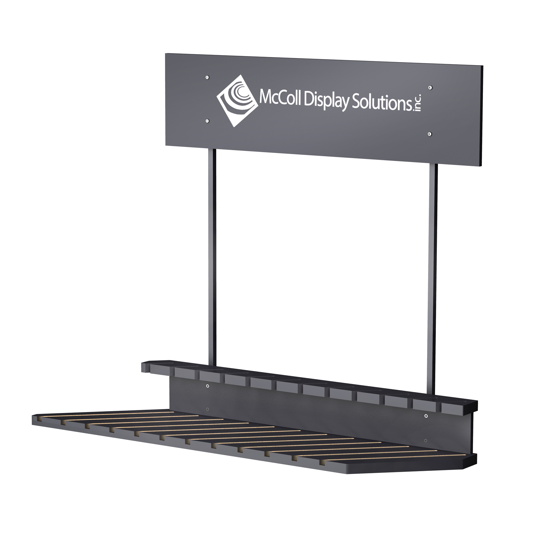 CD100 Floor Stand Display is Easy to Customize for Your Samples Add Screen Printed Signage