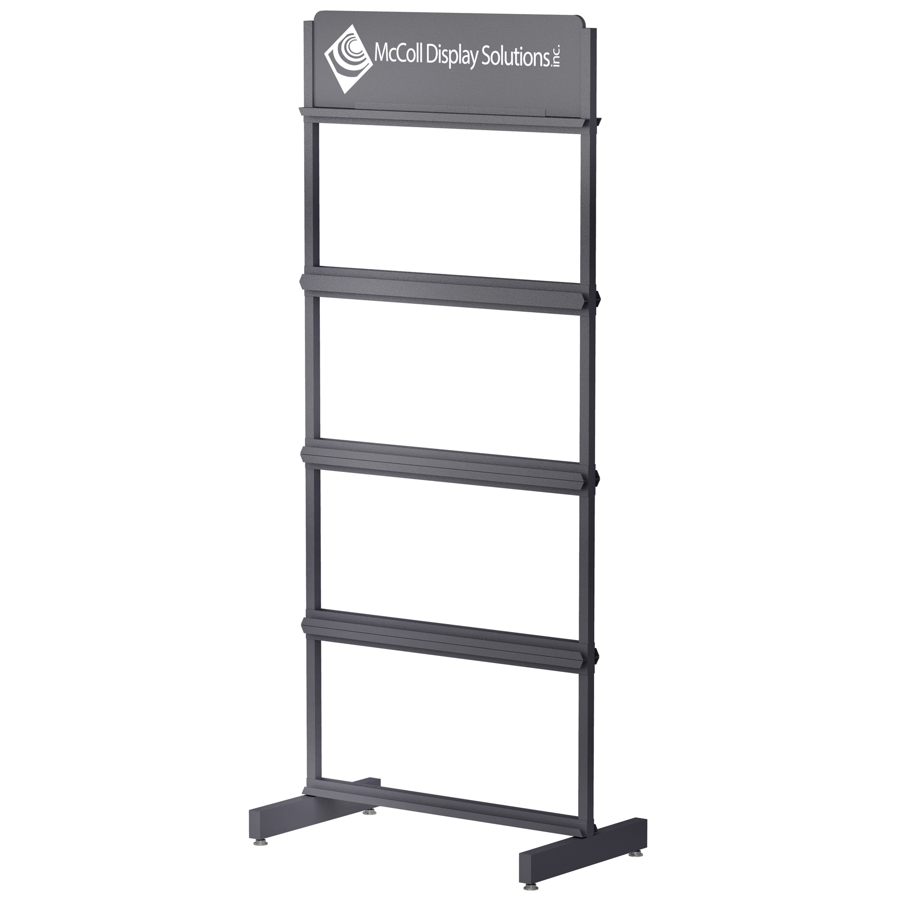 CD14 Powder Coated Steel Tower Channel System Display for Hardwood or Ceramic Tile Samples and Sample Boards