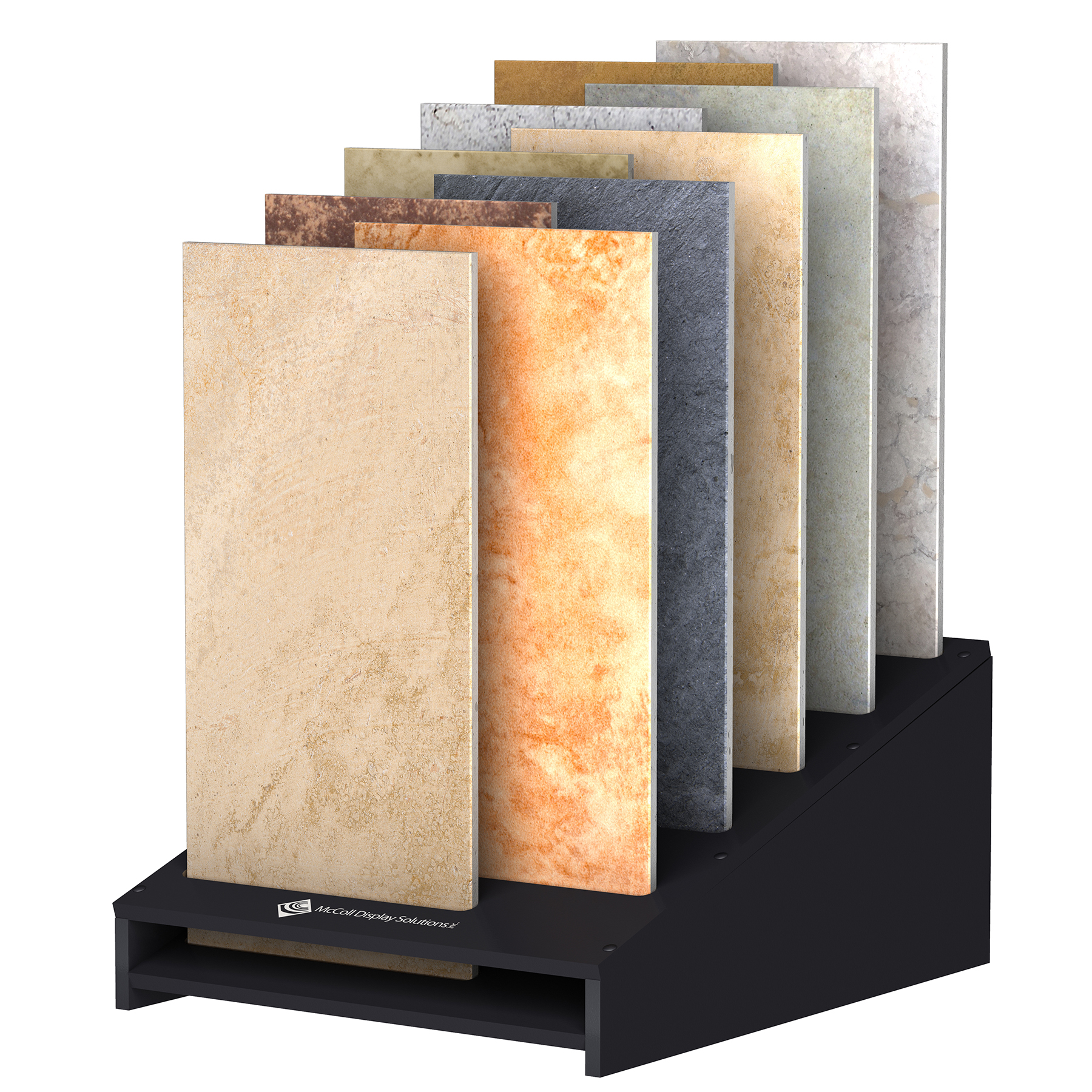 Easy to Customize Showroom Display Shows Staggered Samples Stone Marble Ceramic Flooring Tile