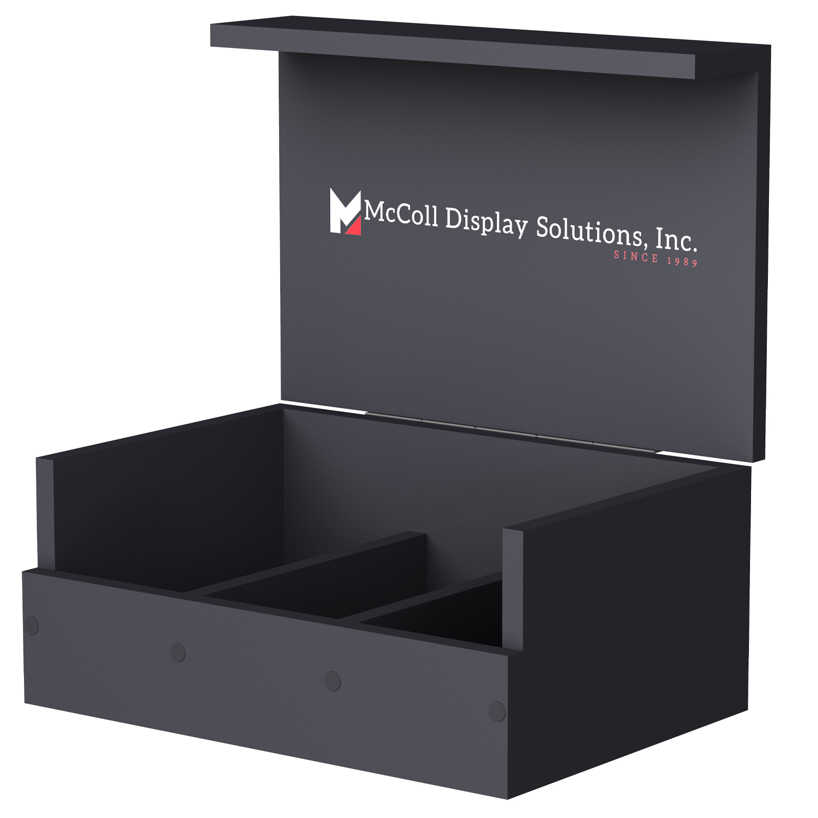 CD24 Countertop Box with Lid and Clasp Display Color and Screen Print Easy to Customize