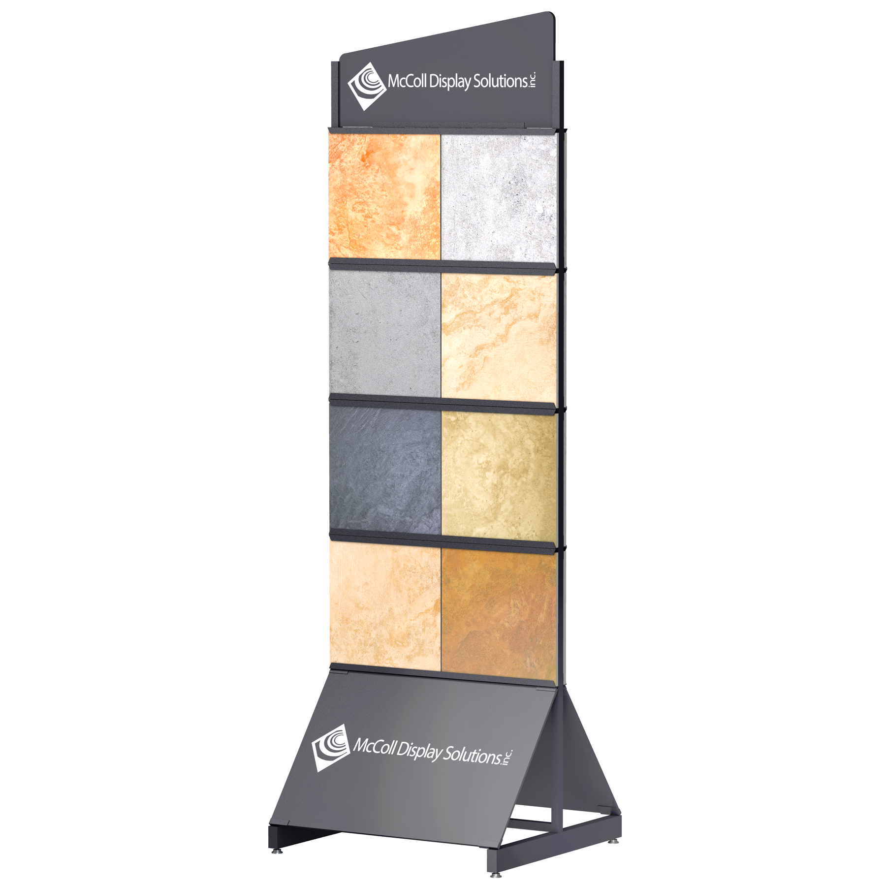 Tower Display Stand System Prominent Logo Signage Tile Stone Marble Quartz Tiles Flooring
