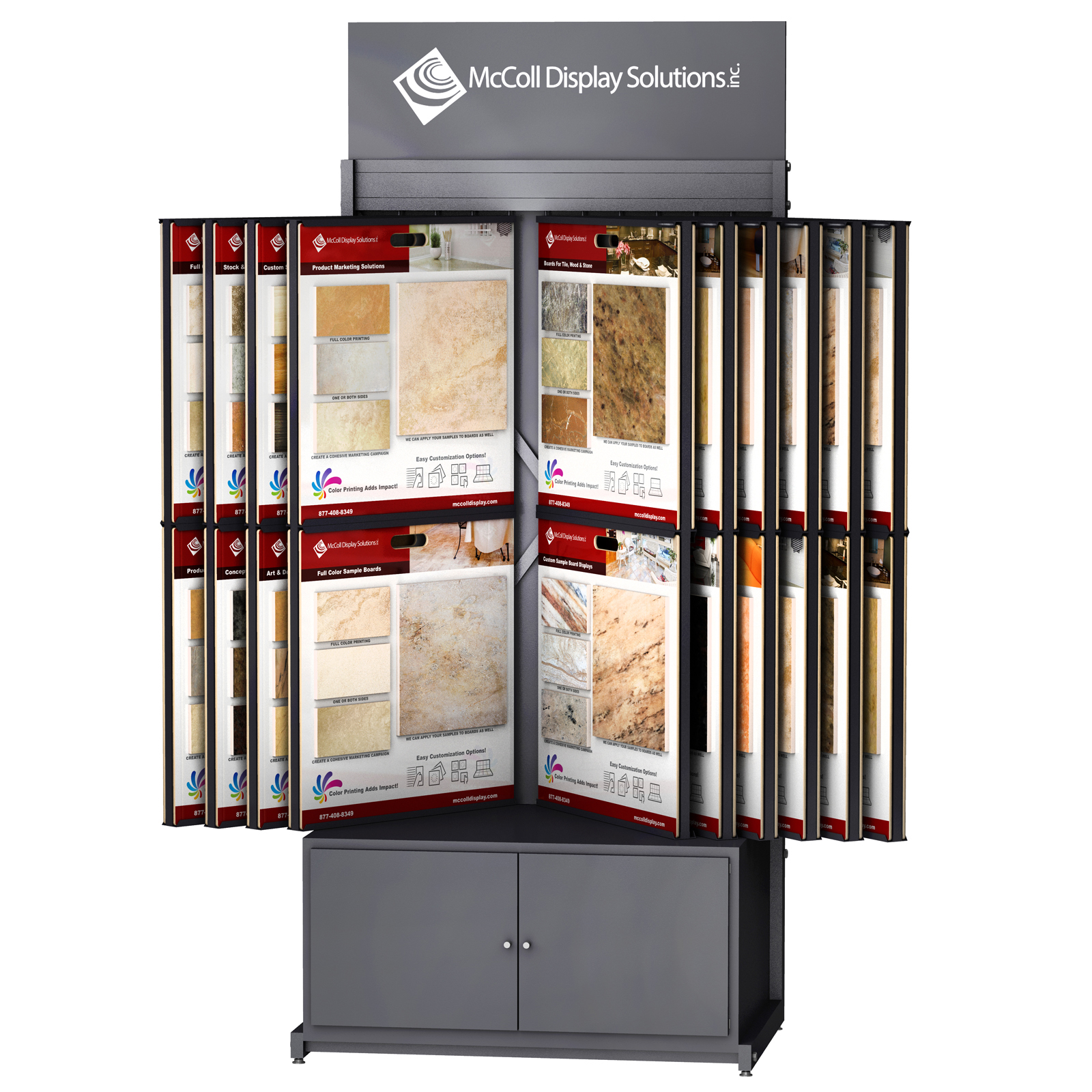 CD32 Wing Rack Tower Sample Boards Storage Drawer Tile Stone Marble Wood Channel System Showroom Displays McColl Display