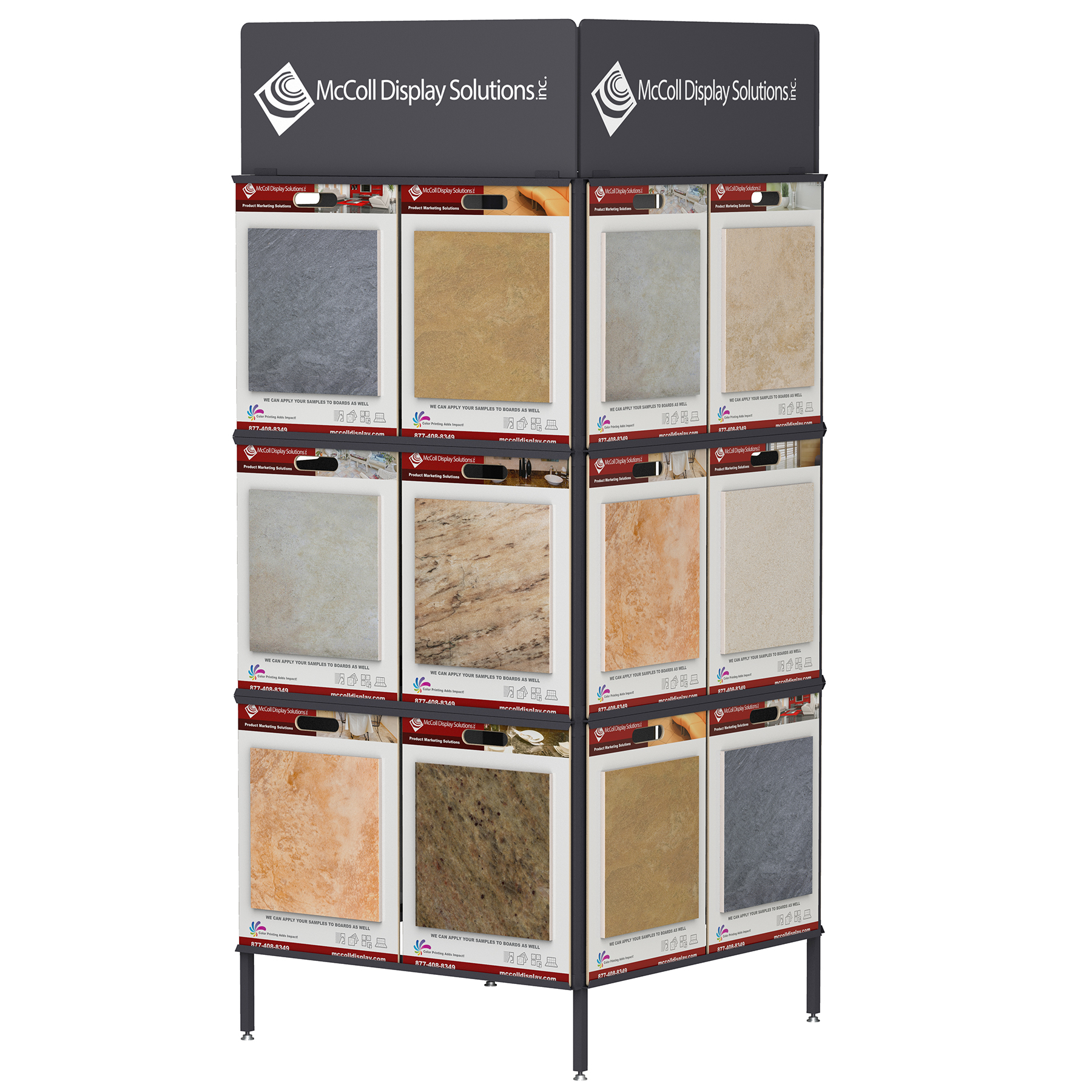 CD43 Tower Sample Board Tile Stone Marble Hardwood System Showroom Displays McColl Display