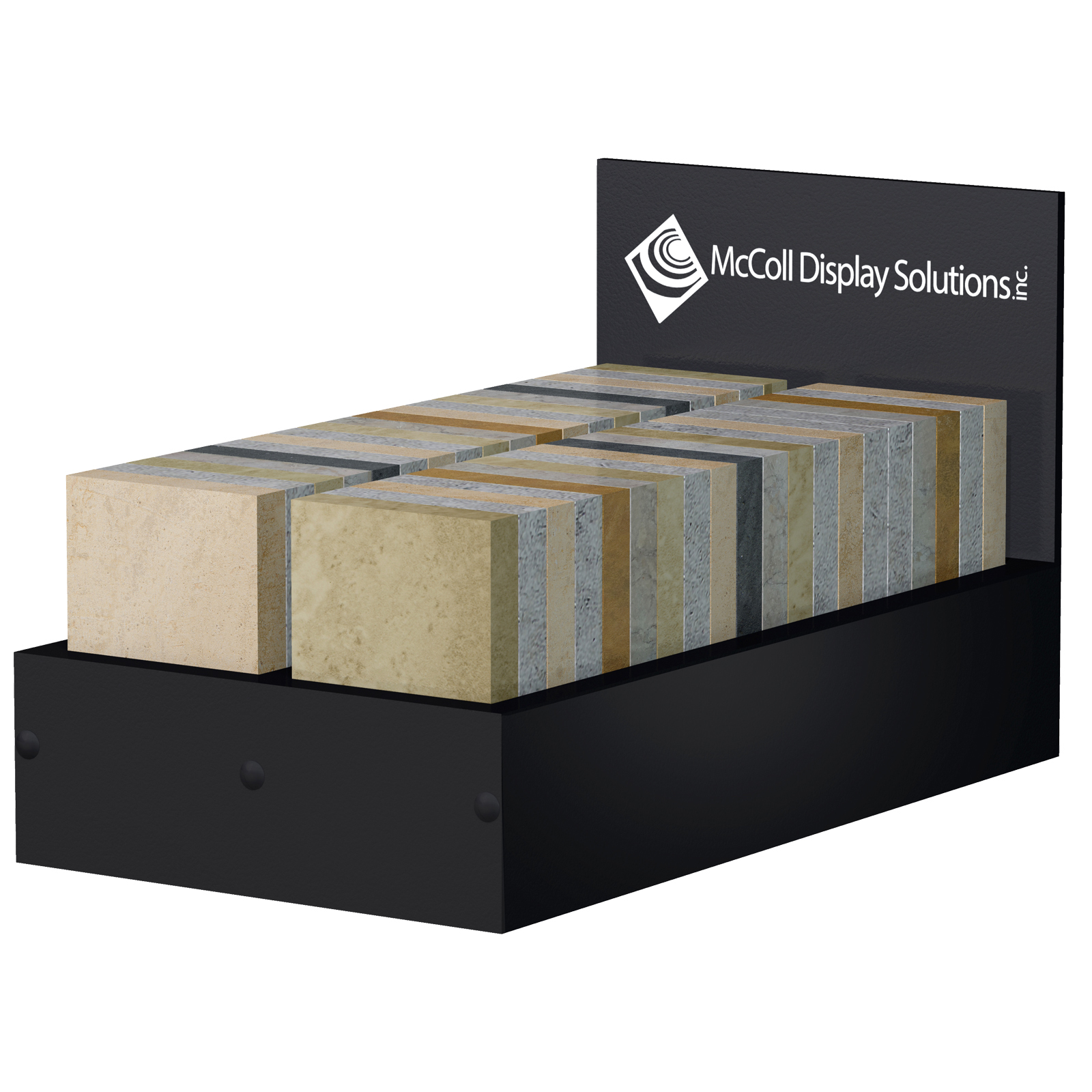 CD58 Countertop Tabletop Box Customizable for Samples Ceramic Tile Stone Marble Counter Composite Hardwood Showroom Display