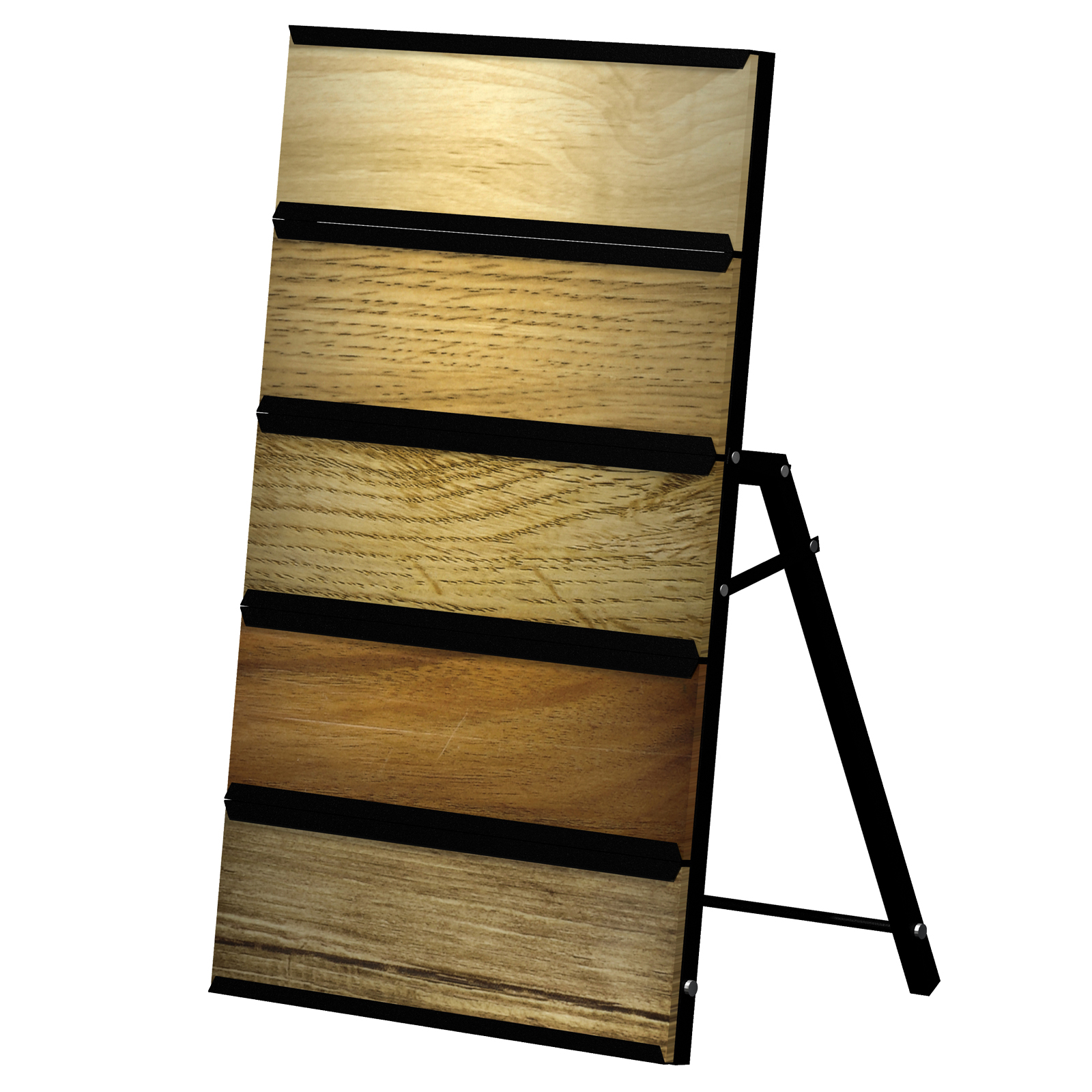 CD61 Easel A-Frame Portable Hardwood Laminate Bamboo Reclaimed Wood Plank Showroom Channel System Display