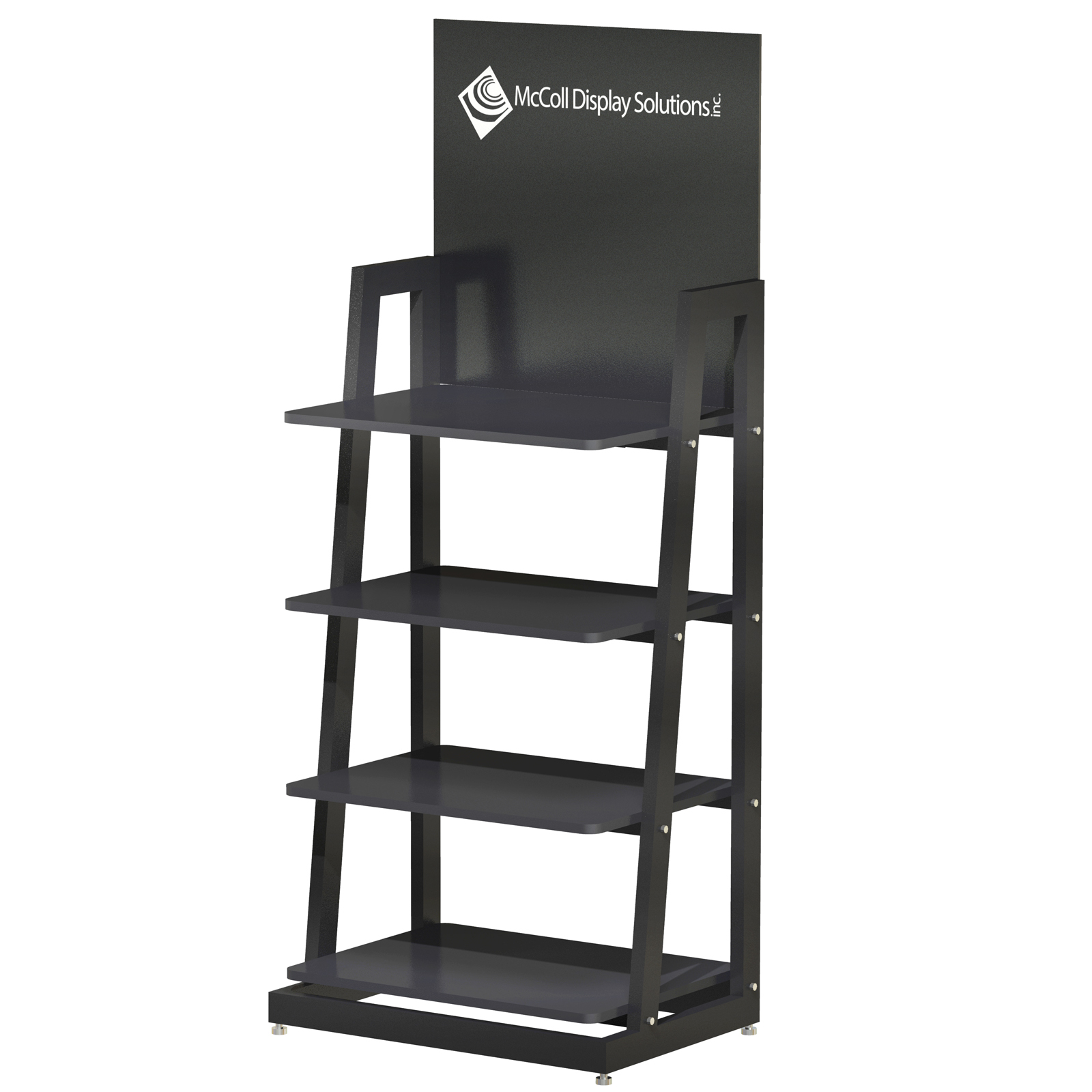 CD88 Point-of-Purchase Retail Shelf System Tower Aisle Tile Stone Marble Wood Product Showroom Displays McColl Display