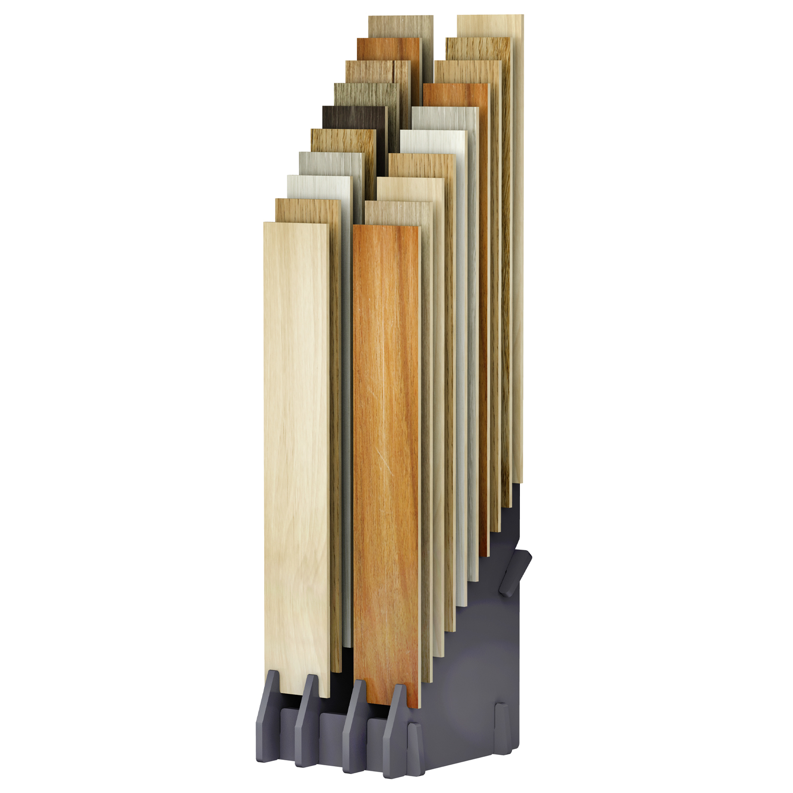 Double Ten Waterfall Flooring Showroom Displays Hardwood Plank Laminate Bamboo Reclaimed Wood Samples McColl Display