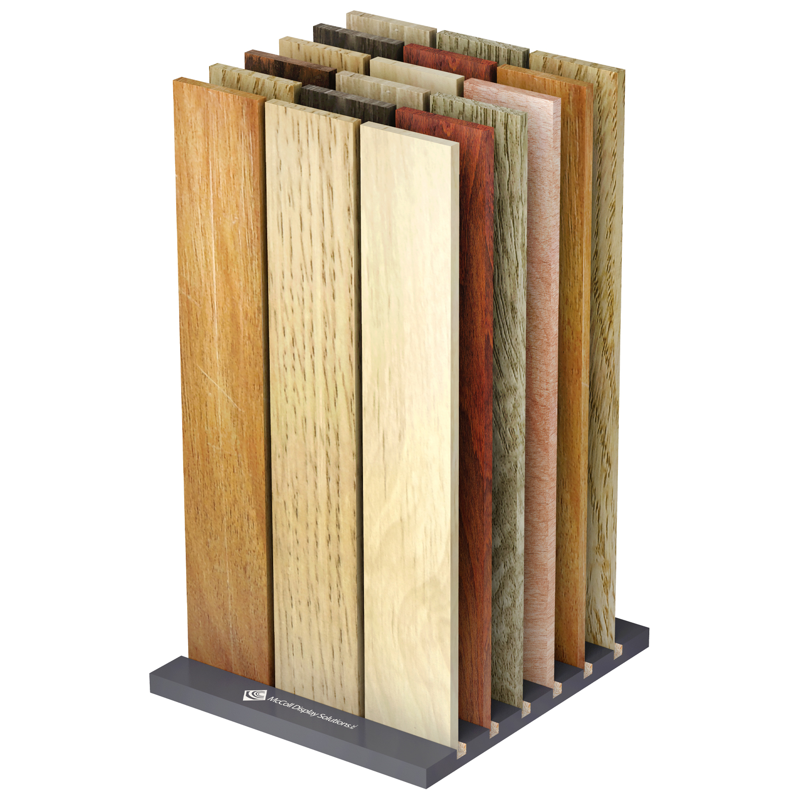 Floor Slab Samples Wood Hardwood Laminate Bamboo Reclaimed Plank Flooring Customize Showroom Displays Low-Cost McColl Display