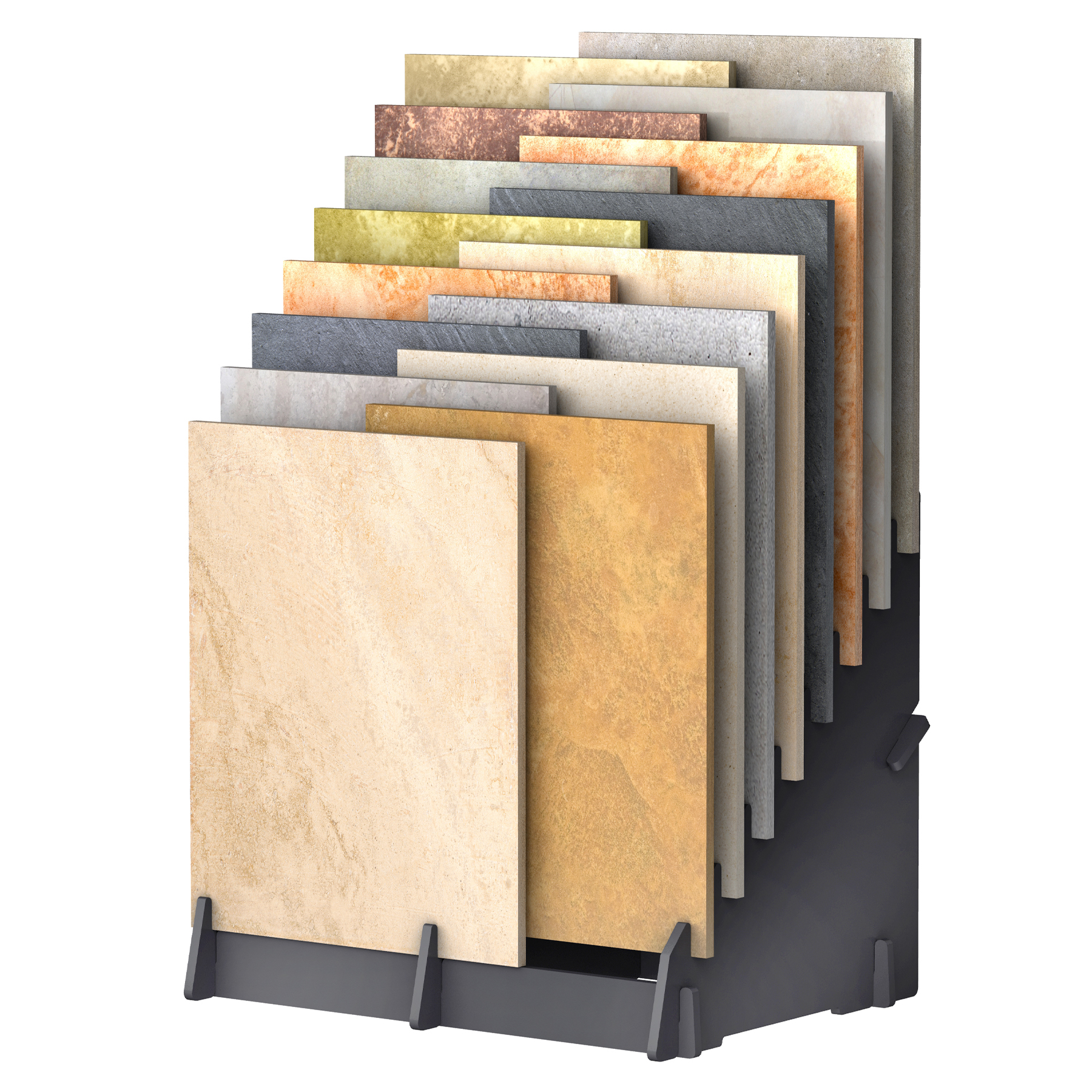 Economical Staggered Slip-Fit Waterfall Rack for Ceramic Tile or Stone Tiles