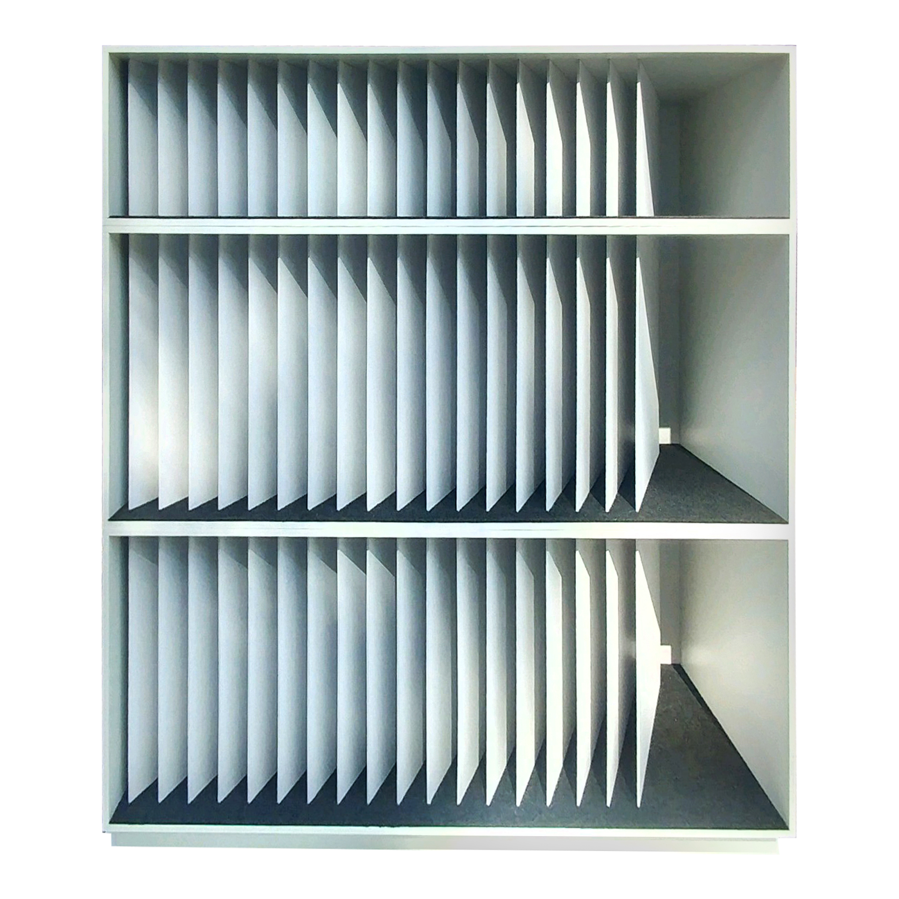 McHandy Rack Vertical Shelf Tower Display Custom White Finish Carpet Shelf